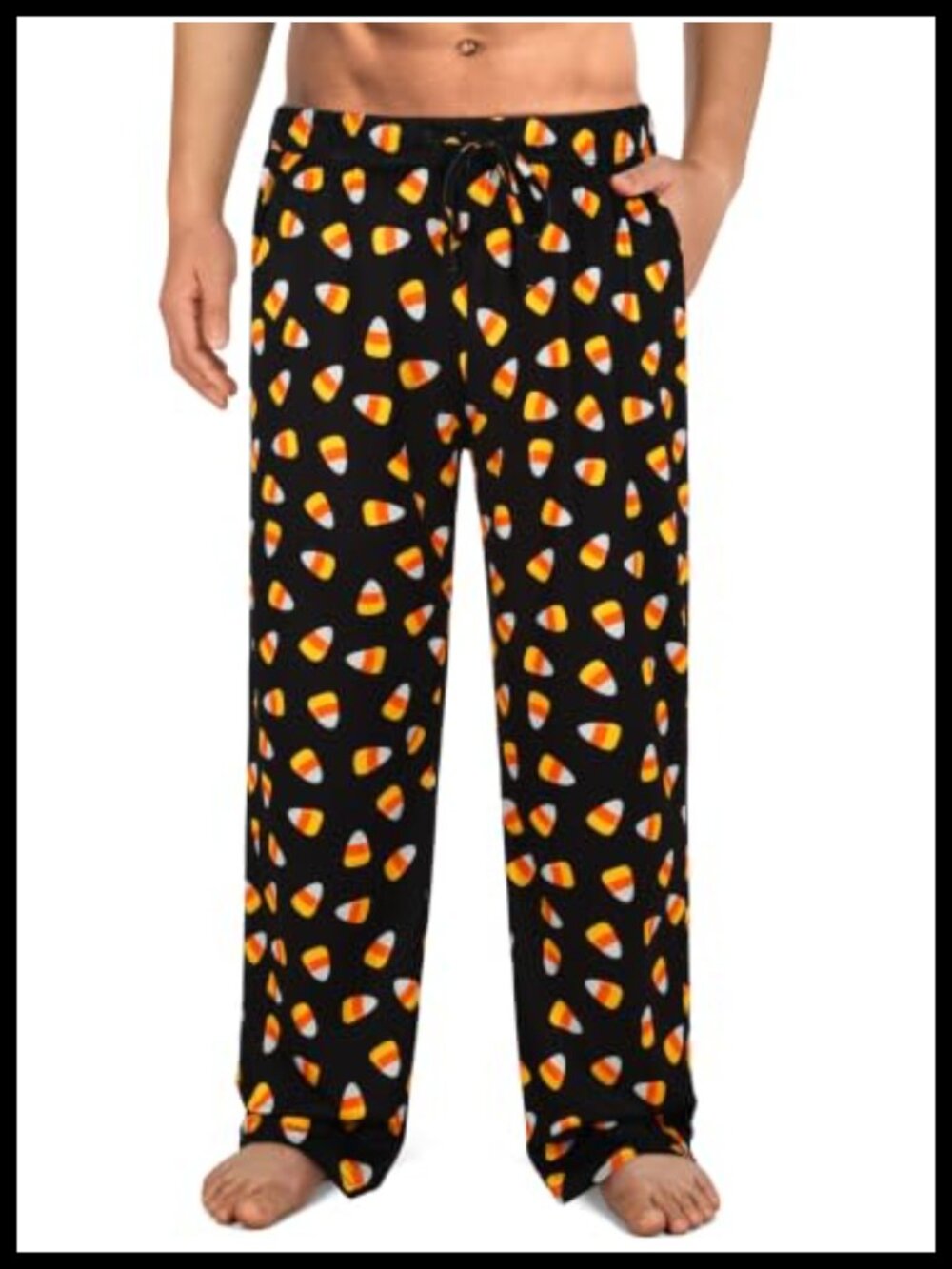 Men's Halloween Novelty Pajama Pants Soft Drawstring Lounge Bottoms Pockets